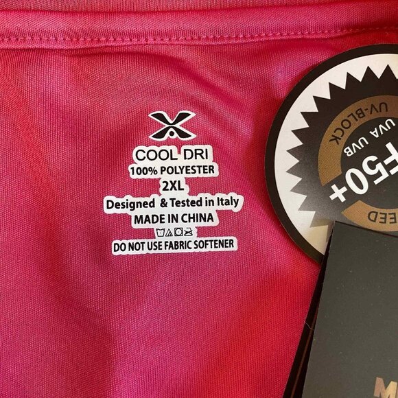 Moheen Cool Dri Shirt Womens Plus 2XL Pink Long Sleeve UPF 50+‎ Polyester NEW - Picture 3 of 9